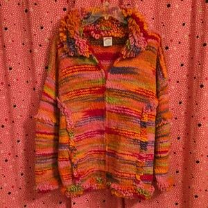 Colorful Striped Knit Sweater